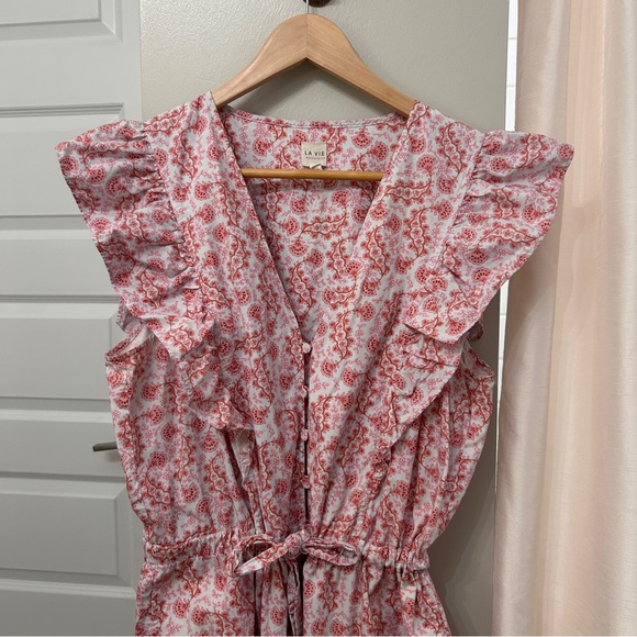 LA VIE REBECCA TAYLOR Pink Wave Paisley Jumpsuit XL - Picture 2 of 14